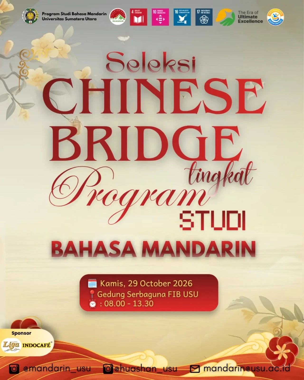 Seleksi Chinese Bridge tingkat Program Studi Bahasa Mandarin